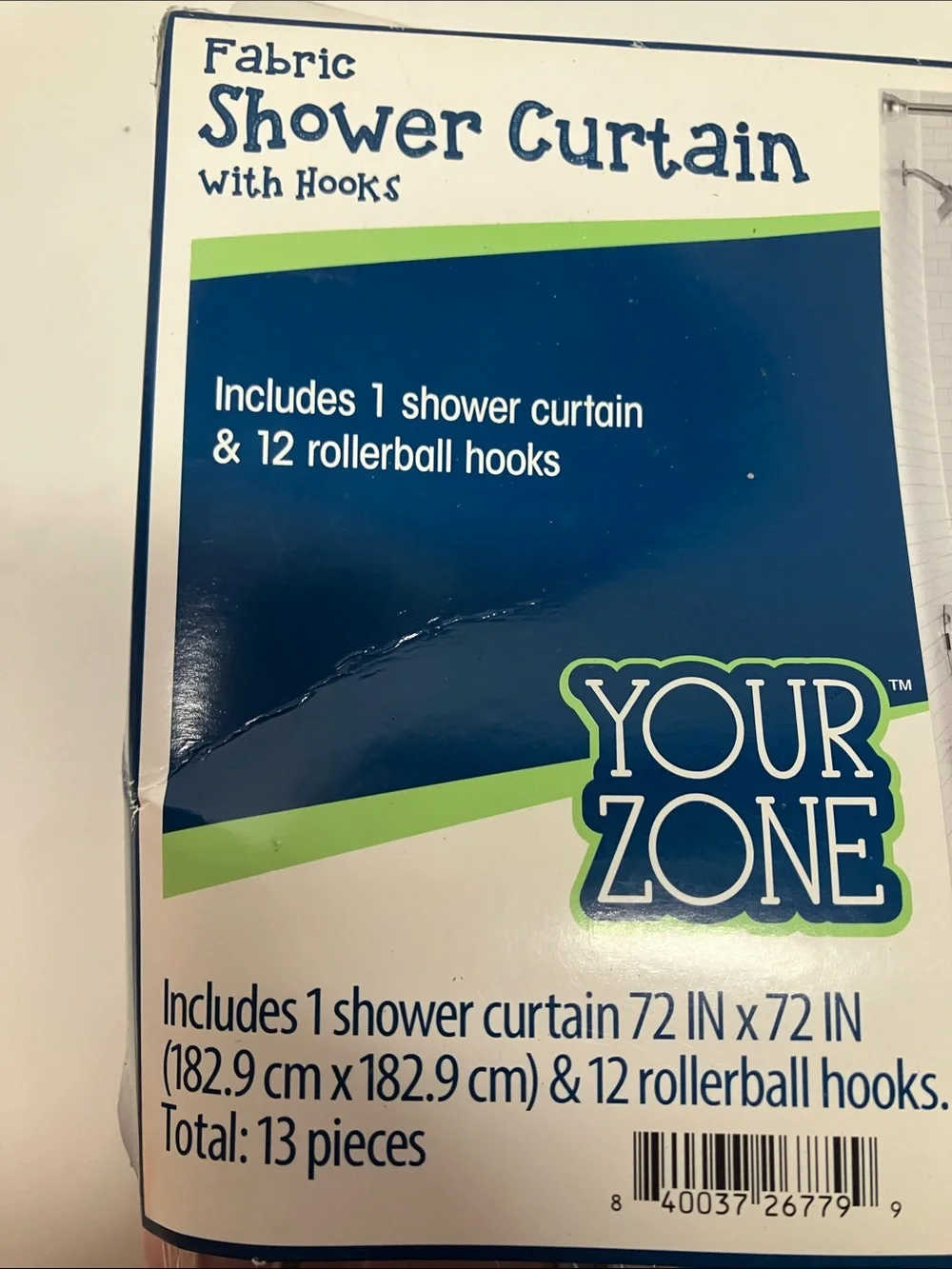 Your Zone Pink Unicorn Fabric Shower Curtain